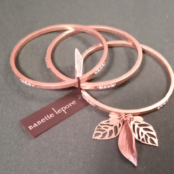 Nanette Lepore Jewelry - Nanette Lepore Gold-Tone Bangle Bracelet Set, NWT RARE